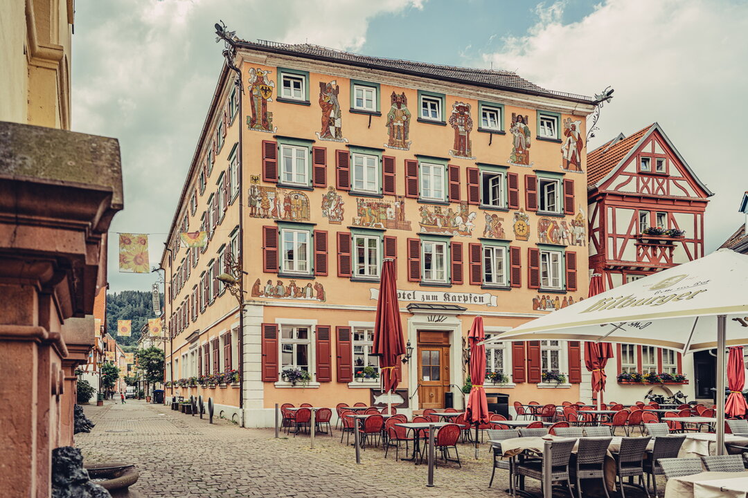 Außenansicht Hotel Karpfen in Eberbach am Neckar